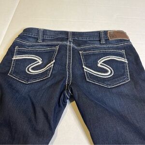 "Frances" Silver Jeans Women’s 30”X33” Western Rodeo White Thick Stitching